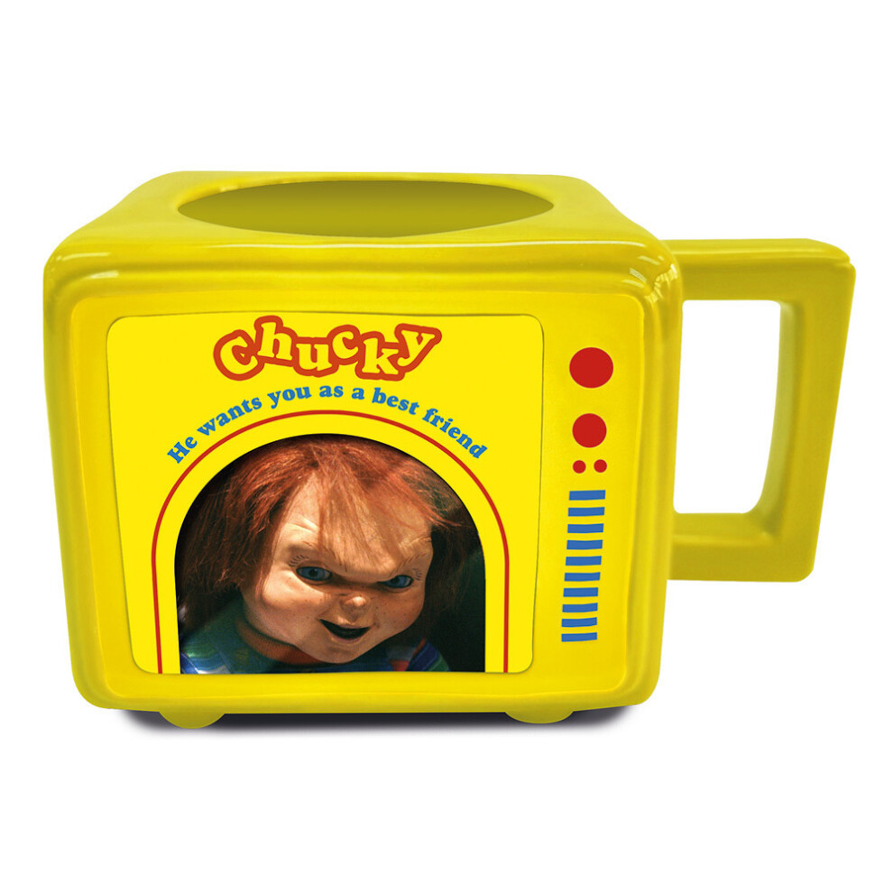 Chucky Time To Play Retro TV Heat Changing Mug