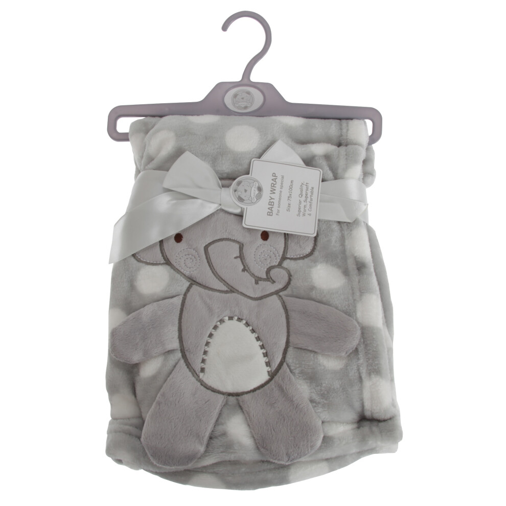 Baby Boys/Girls Polka-Dot Elephant Wrap Snuggle Baby