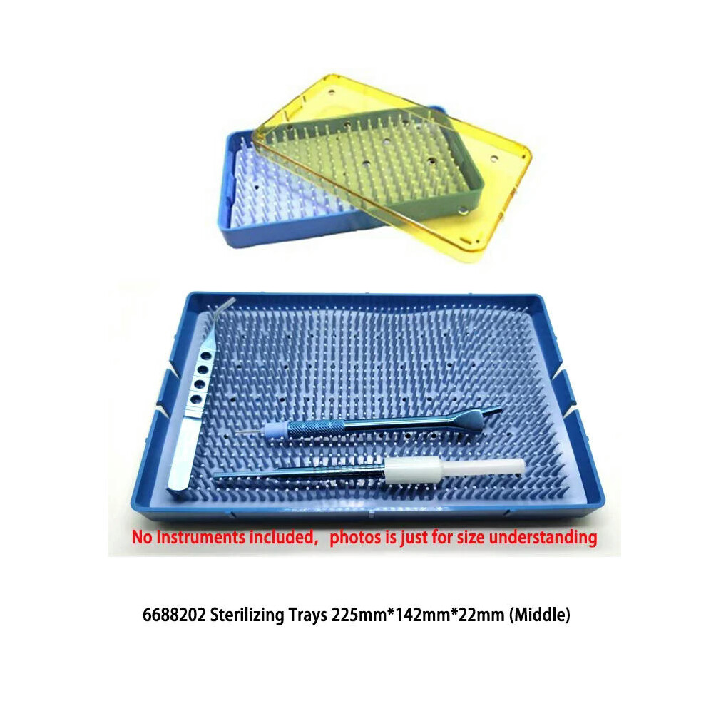 (Middle) Sterilization Tray Case Box Silicone Sterilization tray Ophthalmic dental Surgical Instruments Disinfection Box