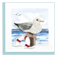 Quilling Seagull At The Seaside Squawk-tastic Fun Hand-Finished Greeting Card