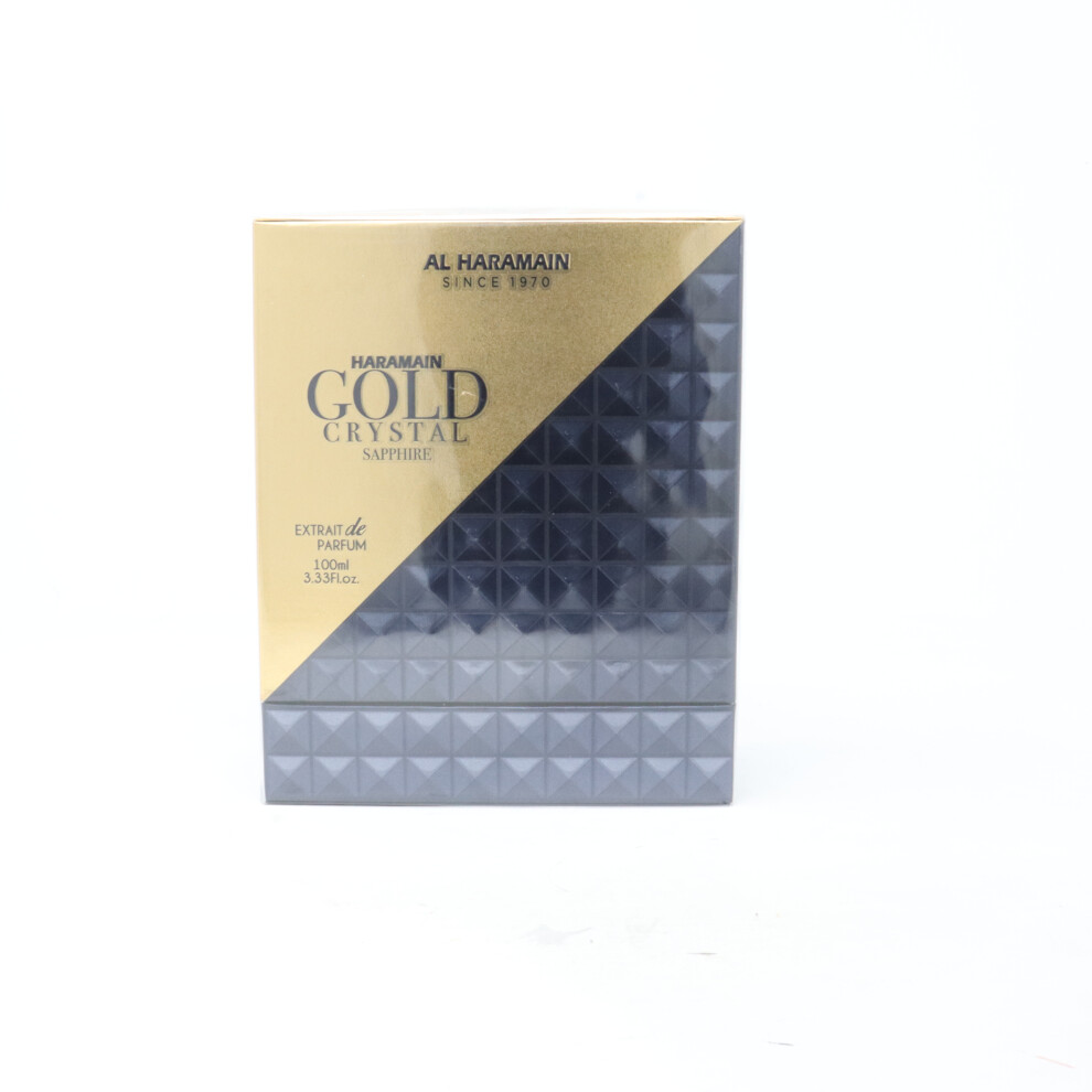 Al Haramain Haramain Gold Crystal Sapphire By Eau De Parfum 3.33Oz Spray New With Box