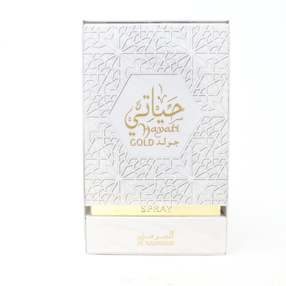 Hayati Gold by Al Haramain Eau De Parfum 3.33oz/100ml Spray New With Box