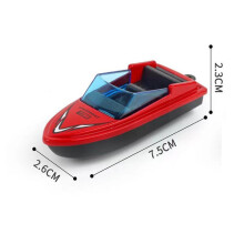 (Red Speed Boat) MINI Alloy Speed Boat Model Toys 1:64 Metal Yacht Transport Ship Model Collectable Watercraft Decoration Toys For Kids Gift