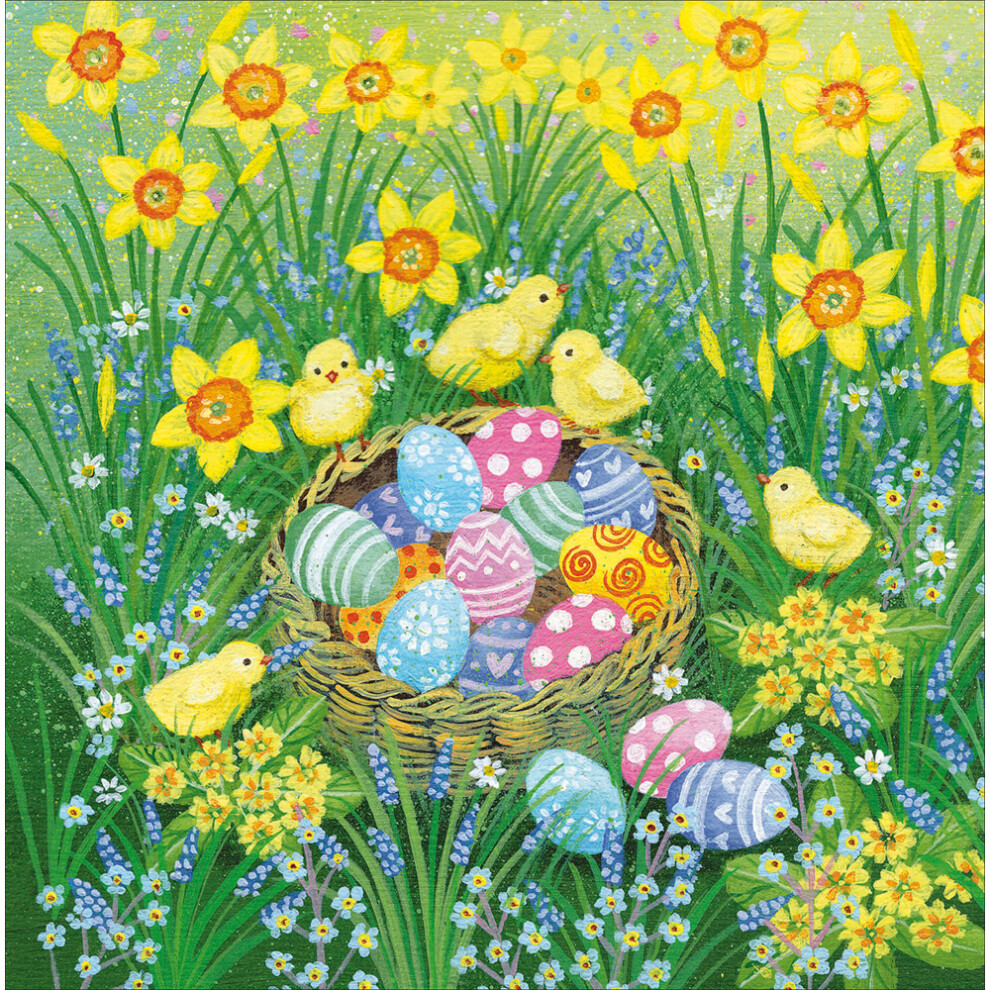 Easter Eggs Chick-Tastic Easter Basket Artistic Easter Greeting Card