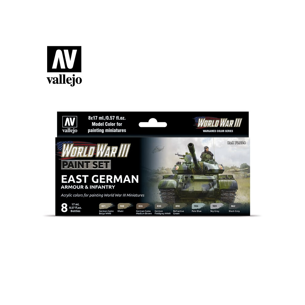 VAL70224 - AV Vallejo Model Color Set - WWIII East German