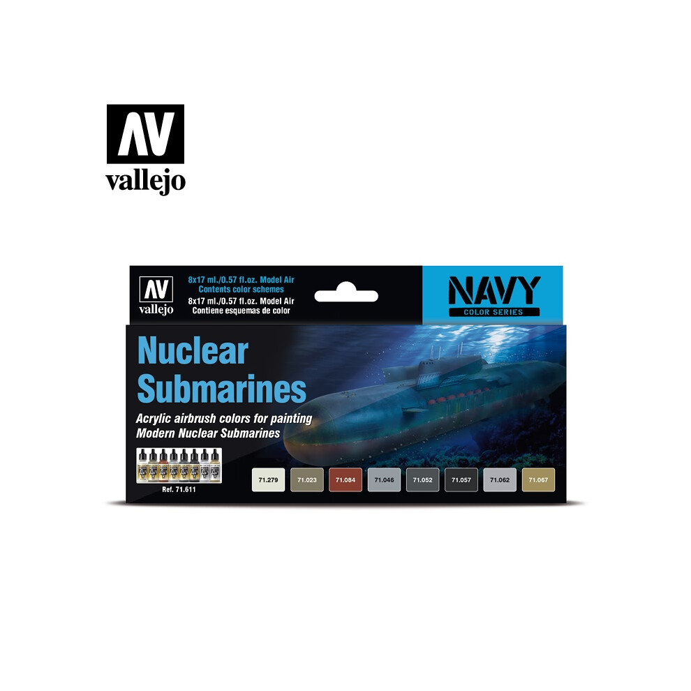 VAL71611 - AV Vallejo Model Air Set - Nuclear Submarines (8)