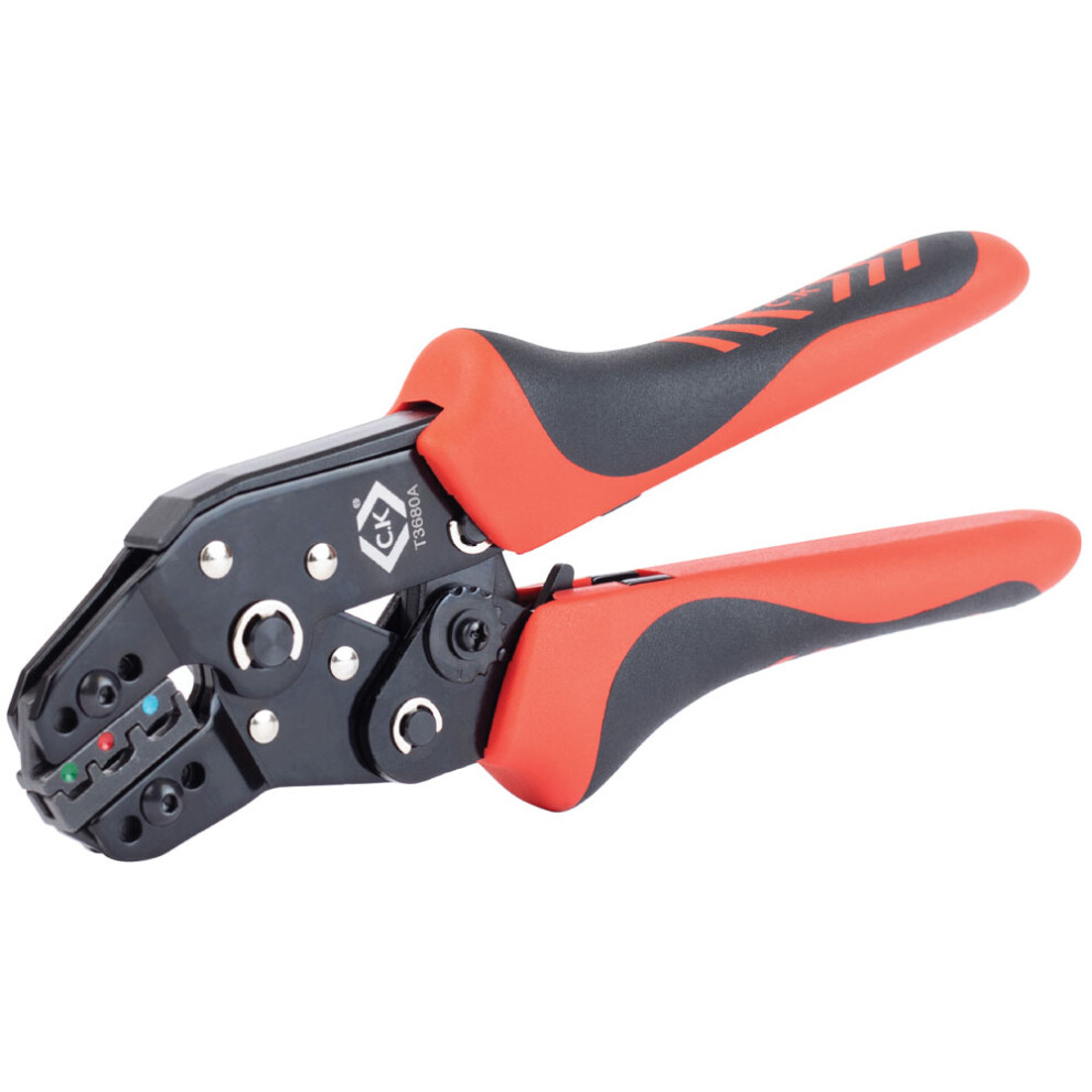 CK Tools T3680A Ratchet Crimping Pliers For Insulated Terminals 0.25 - 2.5mm²