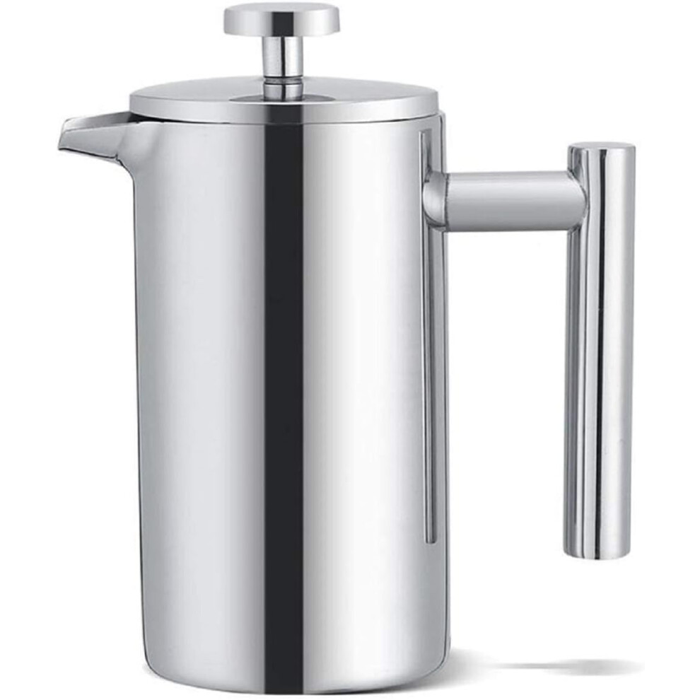 800ml French Press Stainless Steel Coffee Tea Filter Plunger Pitcher