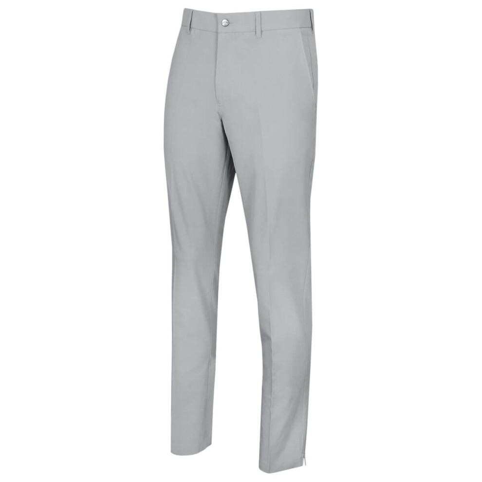 (34S, Quarry) Callaway Golf Mens 2022 Chev Tech II SwingTech Stretch Lightweight Trousers