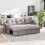 Homcom HOMCOM 3 Seater Sofa Bed, Convertible Pull Out Sofa with Storage, Grey 5