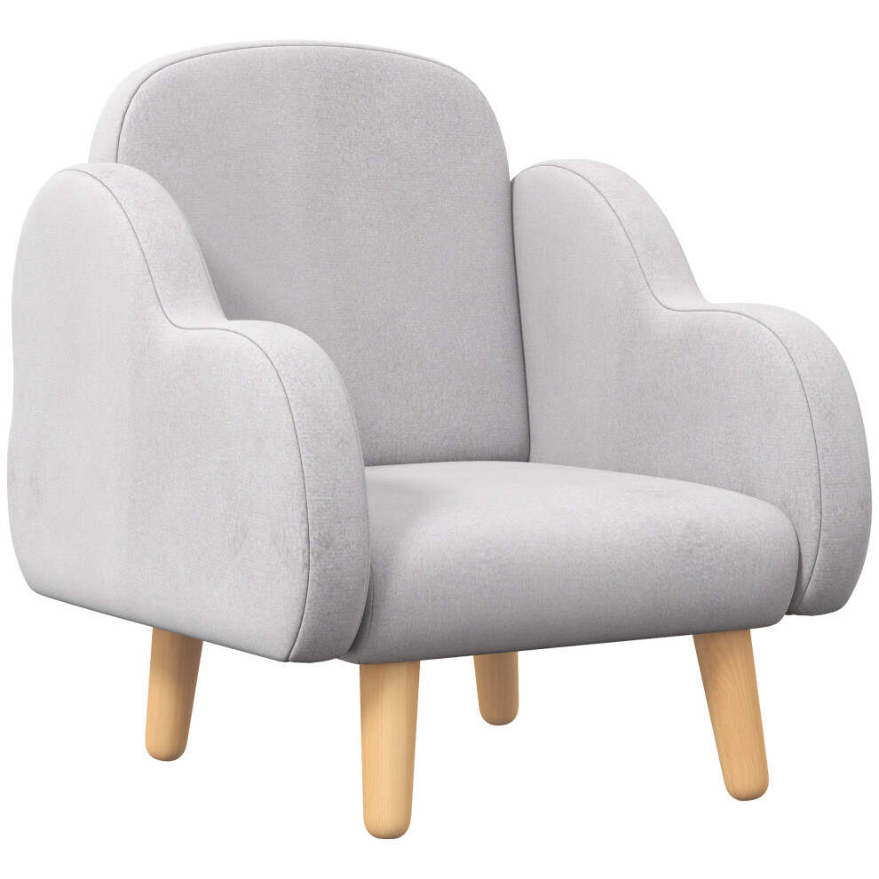 ZONEKIZ Cloud-Shaped Toddler Armchair, Kids Chair, 1.5-3 Years - Grey