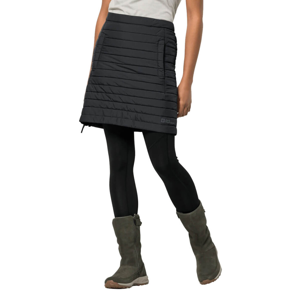 (XL, Phantom) Jack Wolfskin Womens 2022 Iceguard Quilted Windproof Breathable Stretch Skirt