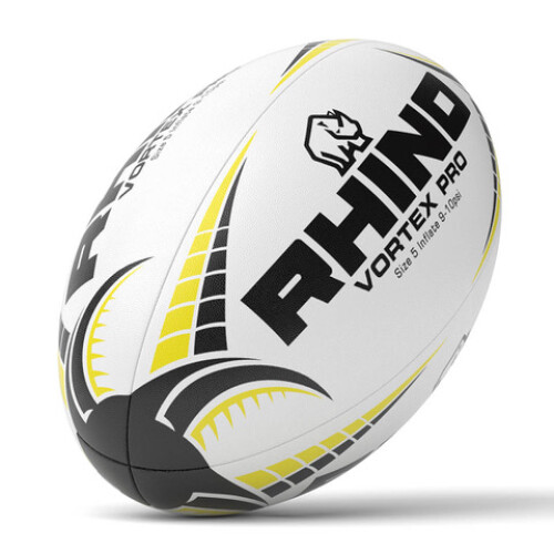 Rhino Vortex Pro Match Rugby Ball - 5 - White