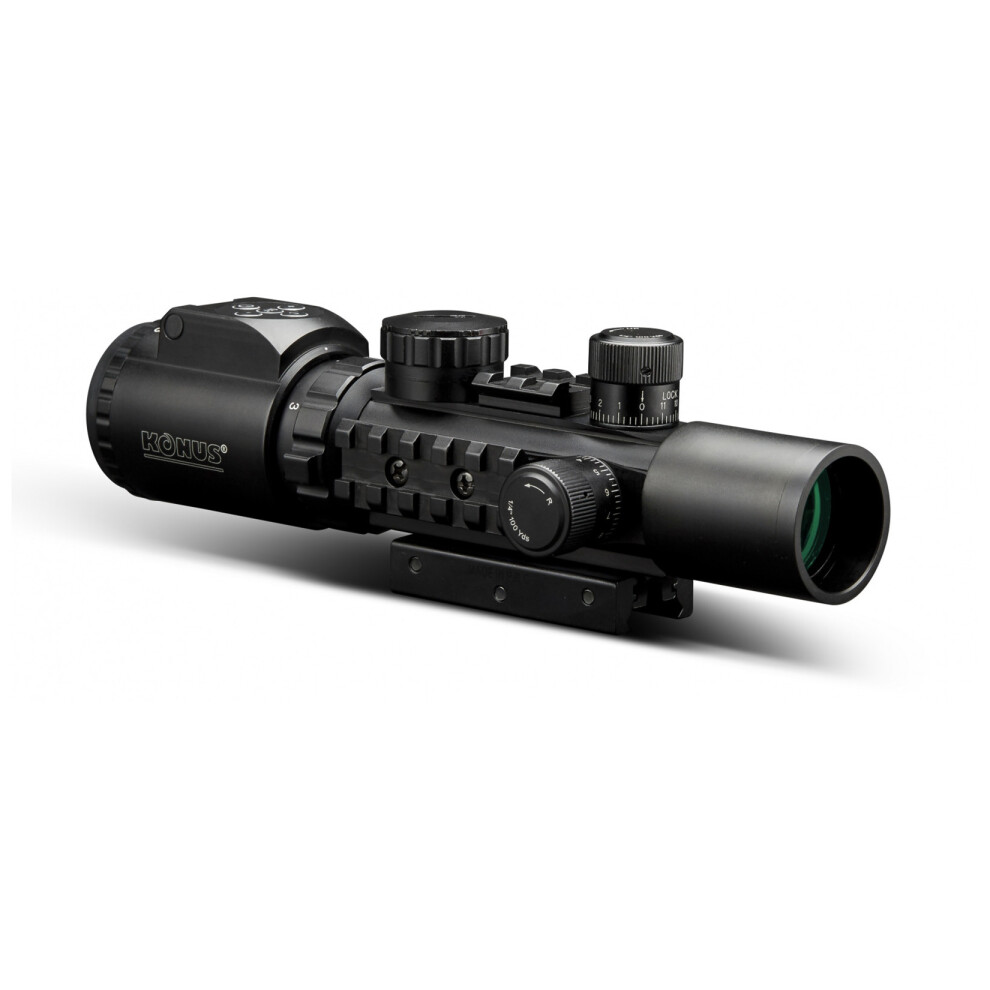 Konus Pro AS-34 2-6 x 28 Tactical Riflescope Mil-Dot Red/Green Illuminated Sight