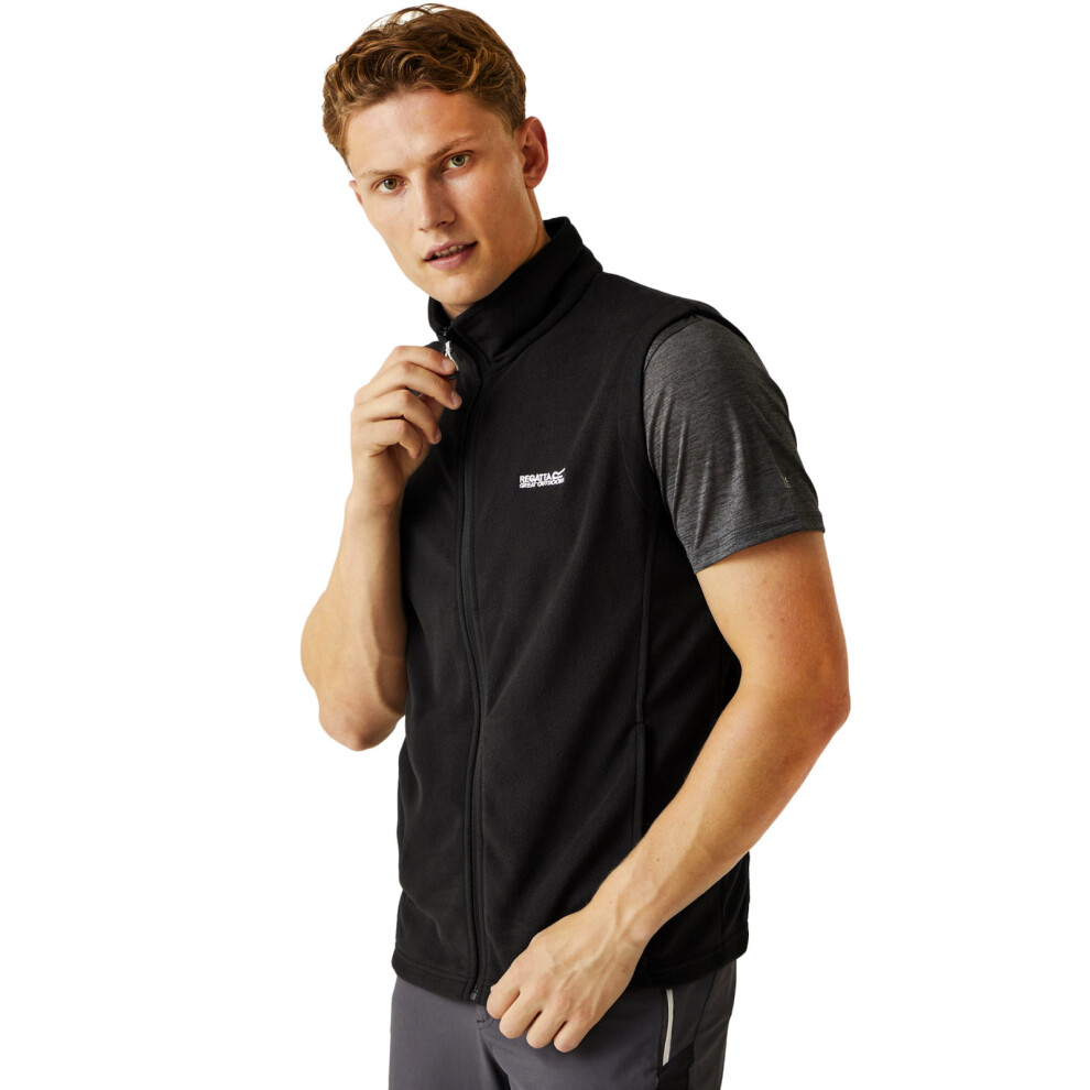 Regatta (3Xl, ) Mens Tobias Ii Lightweight Outdoor Full Zip Fleece Bodywarmer Gilet Black