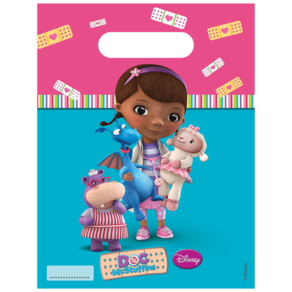 Doc McStuffins Plastic Party Bags (Pack of 6)