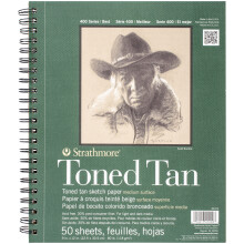 Strathmore Toned Sketch Spiral Paper Pad 9"X12"-Tan 50 Sheets 412900