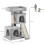 PawHut PawHut Cat Rest & Play Activity Tree w/ 2 House Perch Scratching Post Grey 7