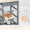 Homcom HOMCOM Multi-Use Kitchen Island Trolley Baskets Side Racks Drawer WorktopGrey 5