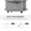 Homcom HOMCOM 3 Tier Coffee Table Round Rolling Centre Table w/ Wheels Cement 5
