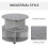 Homcom HOMCOM 3 Tier Coffee Table Round Rolling Centre Table w/ Wheels Cement 4