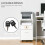 Vinsetto Vinsetto Mobile File Cabinet Lockable Documents Storage w/ 5 Wheels White 3