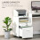 Vinsetto Vinsetto Mobile File Cabinet Lockable Documents Storage w/ 5 Wheels White 6
