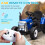 Homcom HOMCOM Ride On Tractor with Detachable Trailer, Remote Control, Music - Blue 4