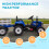 Homcom HOMCOM Ride On Tractor with Detachable Trailer, Remote Control, Music - Blue 7