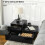 Homcom HOMCOM High Gloss Front Bedside Table Nightstand with LED Light Remote Black 4