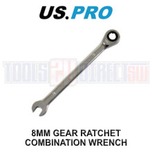 US PRO Tools 8mm Ratchet Spanner Wrench 72 Teeth Open & Ring End Wrench 3569