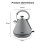Tower Tower T10079GRY Sera Pyramid Kettle with Smoked Black Trim, 1.7L, 3KW, Grey 10