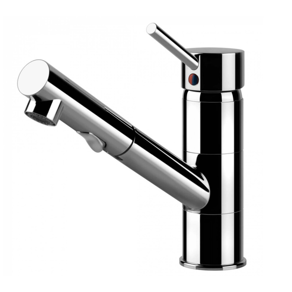 Single Lever Kitchen Mixer Tap In Chrome With Pull-out Hose - Cantucci