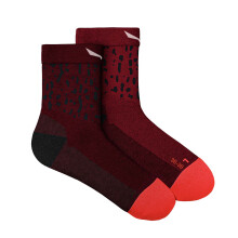 (6-7.5 UK, Flame) Salewa Womens Mountain Trainer Sal One Pair Merino Odd Walking Socks - Flame