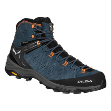 (10.5 UK, Denim/Orange) Salewa Mens Alp Trainer 2 GORE-TEX Waterproof Mid Cut Walking Hiking Boot Shoe