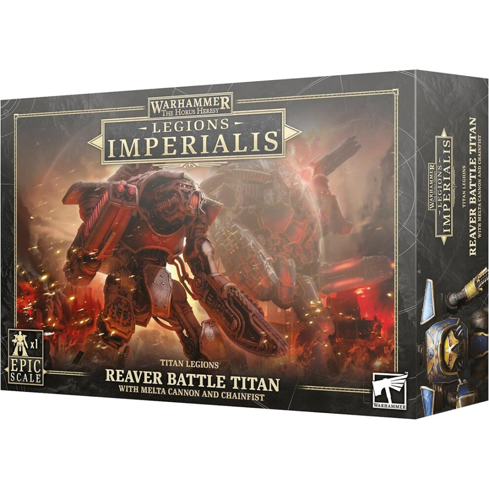 Games Workshop - Warhammer - Legions Imperalis: Reaver Titan With Melta Cannon & Chainfist - Tabletop Miniatures Wargame