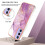 (Light Violet) Case For Samsung Galaxy A15 5G Marble Pattern Protection Slim TPU Soft Bumper 6