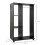 Homcom HOMCOM Rolling Open Wardrobe Hanging Rail Storage Shelves for Clothes, Black 2