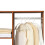Homcom HOMCOM Rolling Open Wardrobe Hanging Rail Storage Shelves for Clothes, Walnut 17