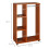 Homcom HOMCOM Rolling Open Wardrobe Hanging Rail Storage Shelves for Clothes, Walnut 18
