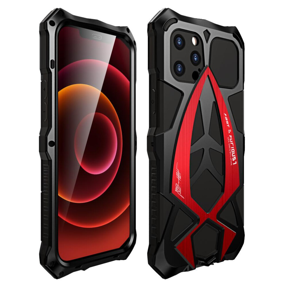 (Red) Case For Iphone 12/12 Pro Kumwum Armor Phone Military Grade Drop Protection Cover Built-In Silicone Shockproof Dustproof Heavy Duty Hybrid Metal Red 764762585532