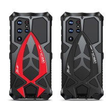 (Red) Case For Samsung Galaxy S22 Ultra 5G KumWum Armor Phone Military Grade Drop Protection Cover Built-in Silicone Shockproof Dustproof Heavy Duty Metal