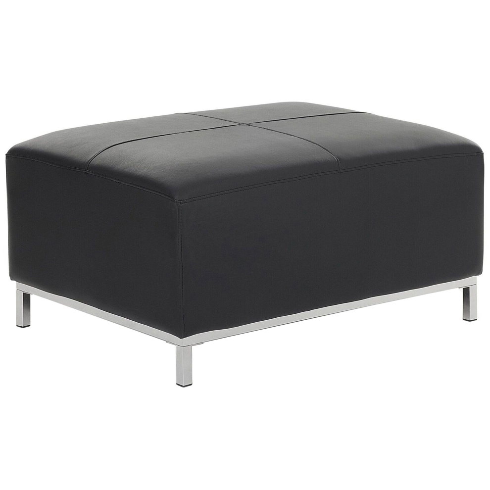 Ottoman OSLO Leather Black
