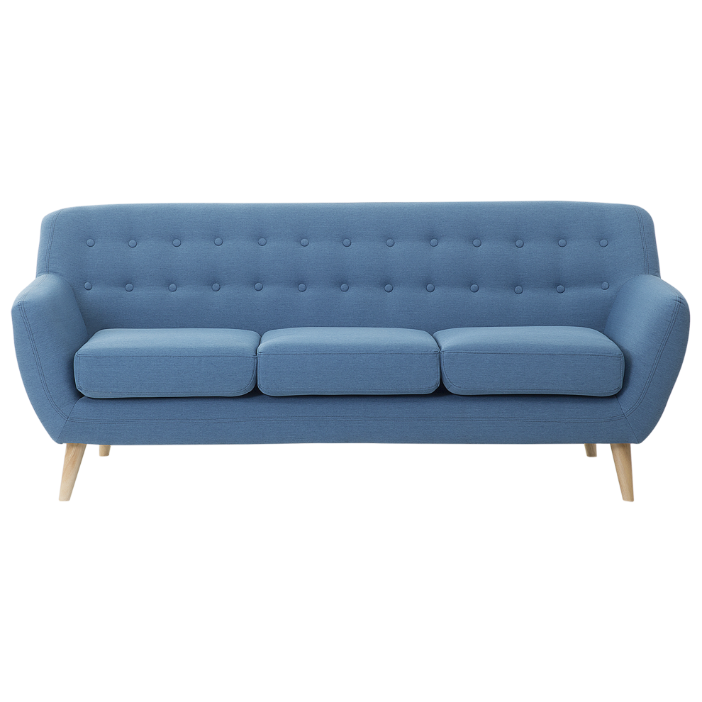 Sofa MOTALA Fabric Blue 3 Seater
