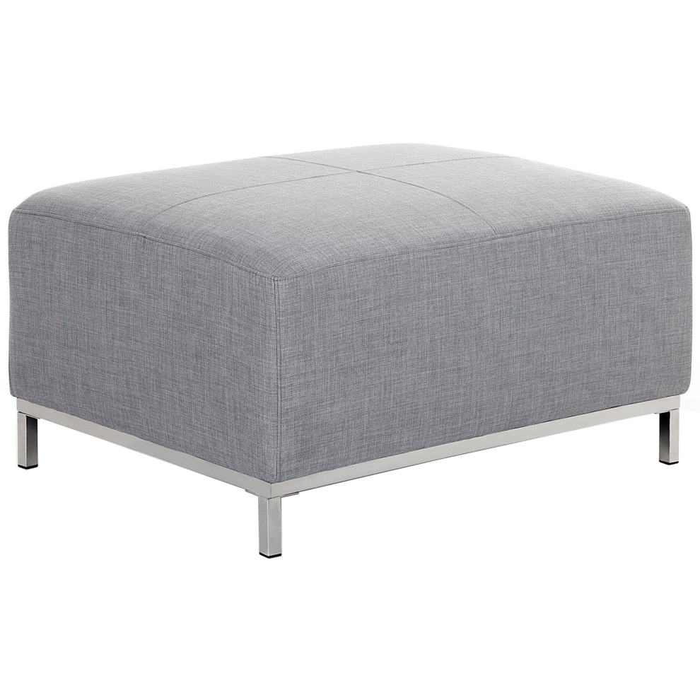 Ottoman OSLO Fabric Light Grey