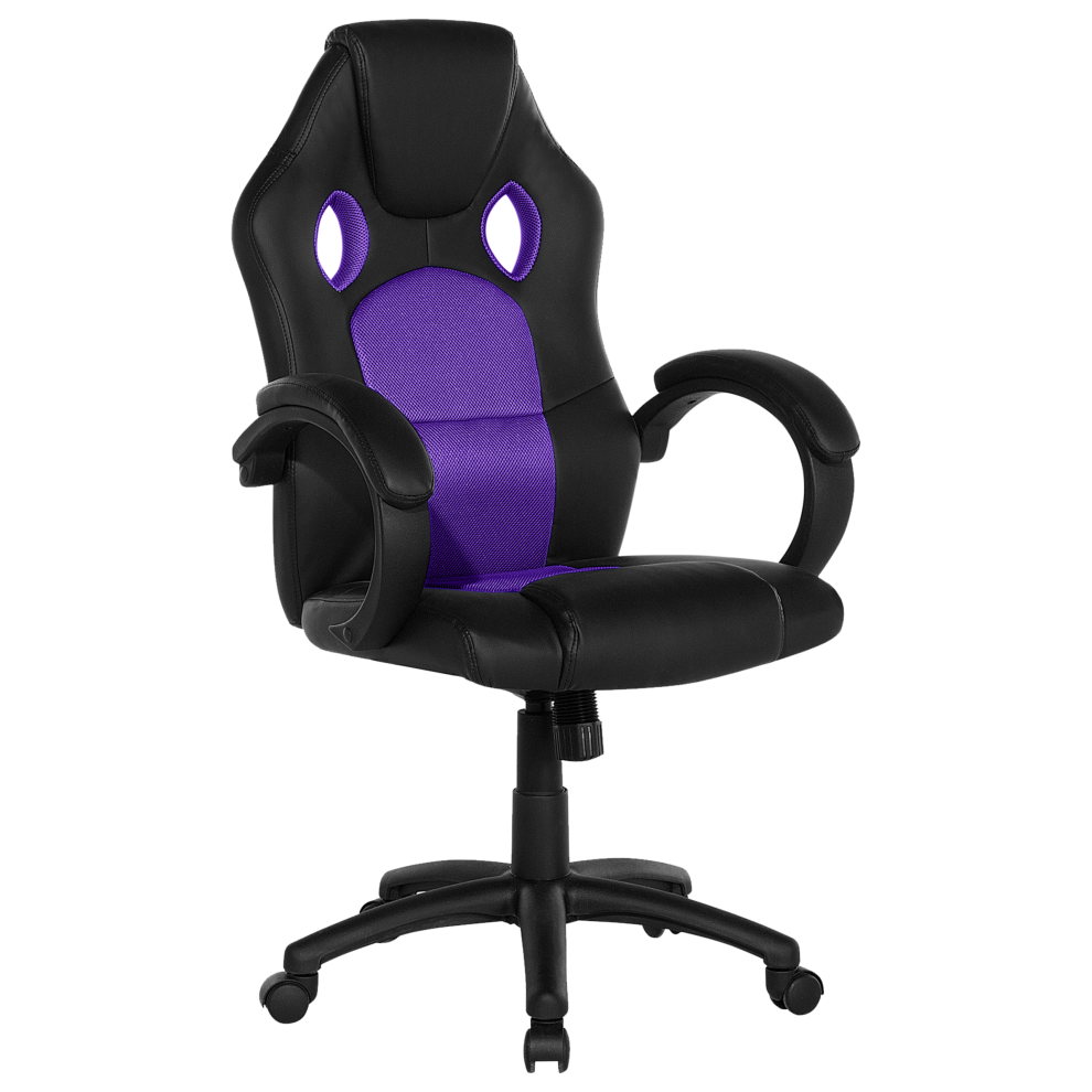 Office Chair Swivel FIGHTER Faux Leather Violet