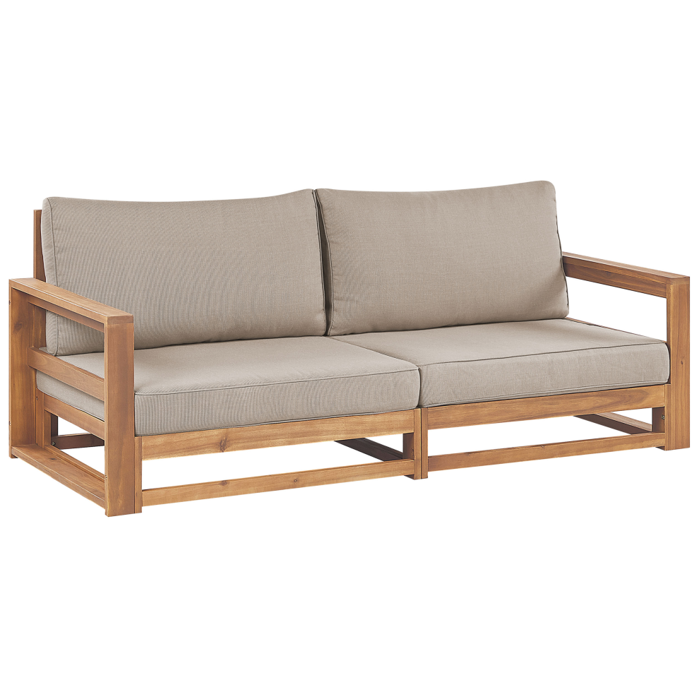 Garden Sofa TIMOR FSC Certified Acacia Wood Light Wood 2 Seater