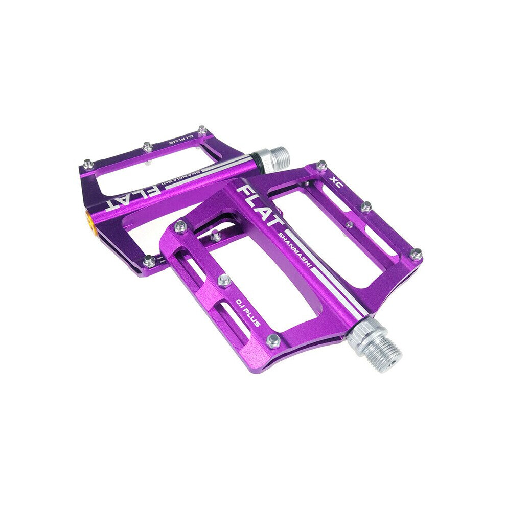 (PURPLE) 0.1PLUS New MTB Mountain Bike Wide Comfort Bearing Pedals Road Ultralight