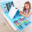 208 pc Deluxe Quality Portable Blue Art Set in case 1