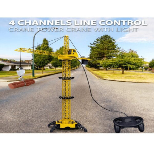 RLS 128cm Adjustable Height Wired Construction RC Toy Tower Crane With  Lights 2